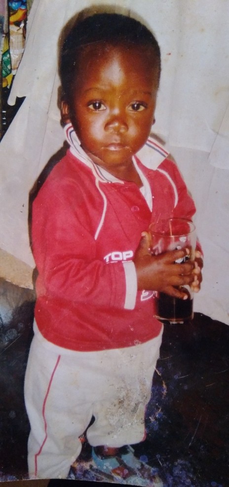 Lebogang as a toddler.